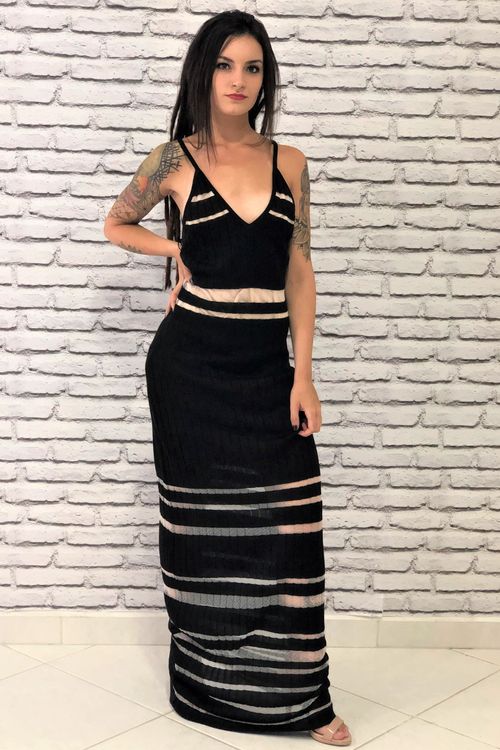 vestido tricot morena rosa