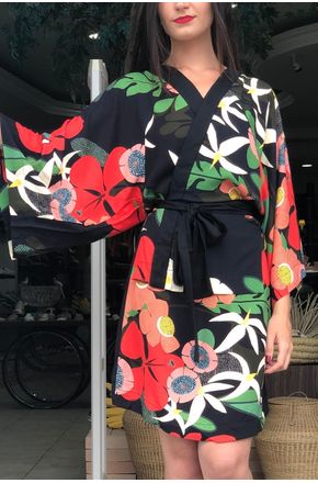 vestido farm kimono