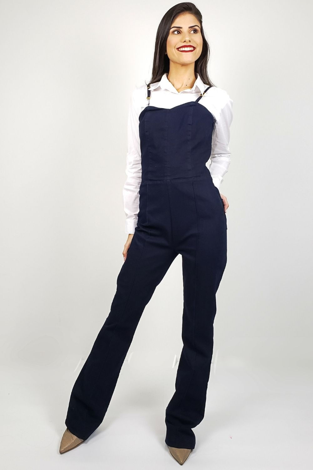 macacão jeans morena rosa