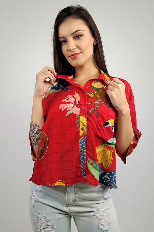 camiseta cropped farm