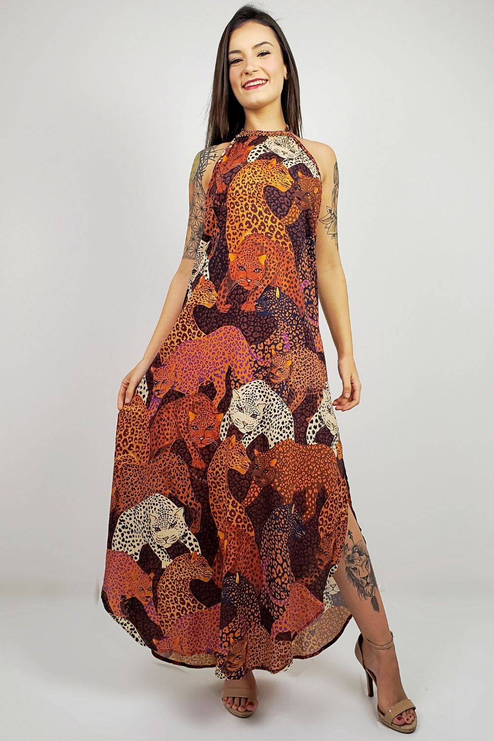 vestido onça farm