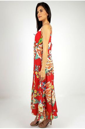 vestido floral tropical