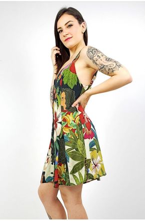 vestido curto delicadeza tropical