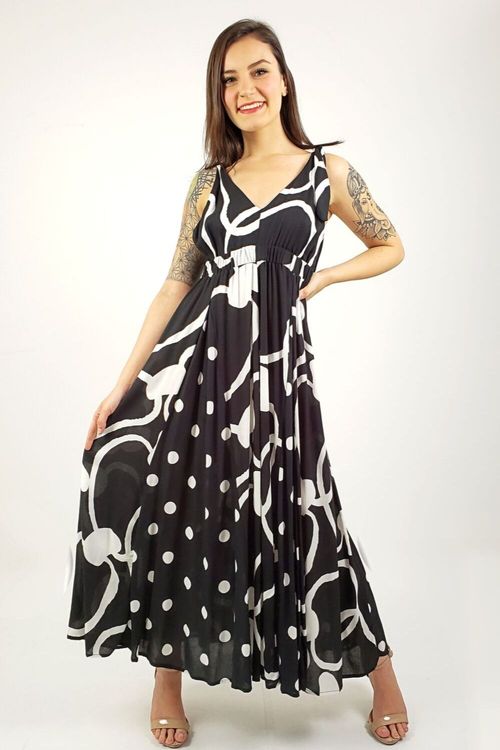 vestido maxi caju