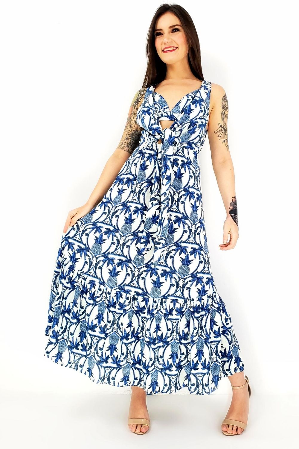 vestido farm abacaxi