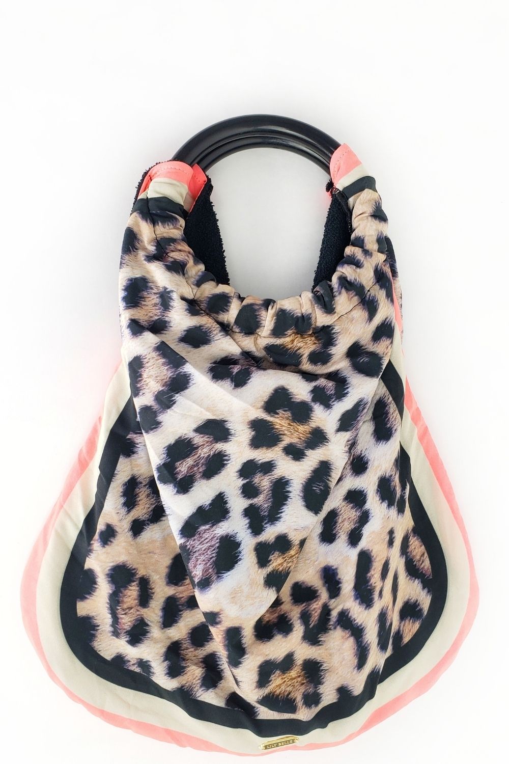 pink leopard fur bolsa