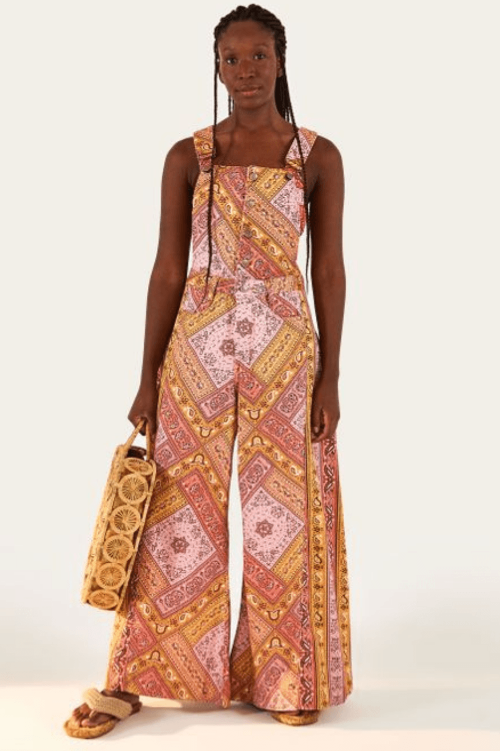 Macacão jardineira pantalona hotsell