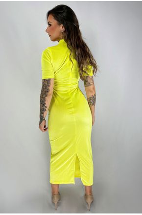 Vestido Super Midi Com Fenda Lança Perfume-3
