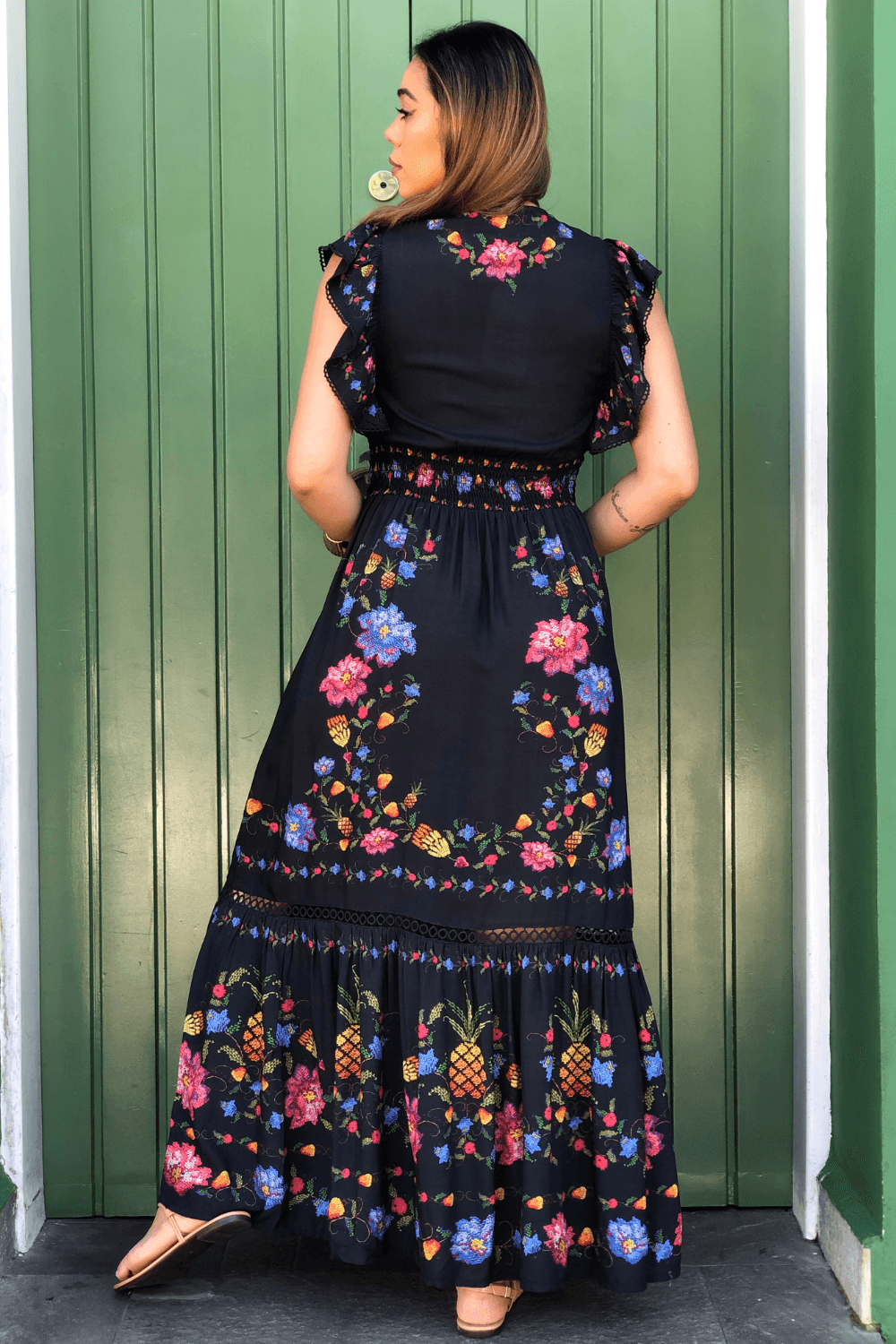 Vestido cropped fruta bordada Farm - Loja Viva Vida