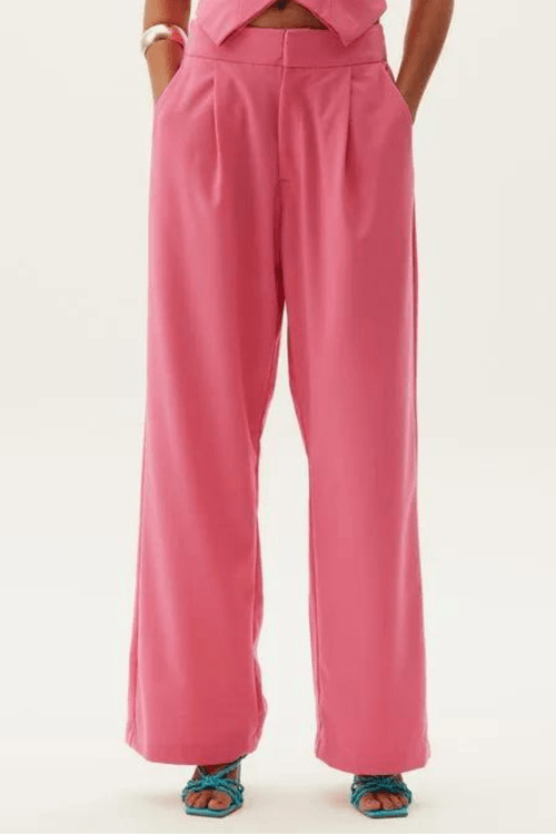 Calça wide leg cintura média Lança Perfume