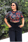 Blusa cropped brilho tropical Farm