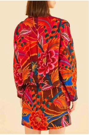 Blazer pregas onda floral Farm