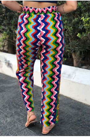 Calça Cenoura Listra bosque Farm