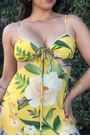vestido longo estampado floral bem me quer Farm