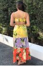 vestido longo estampado floral bem me quer Farm
