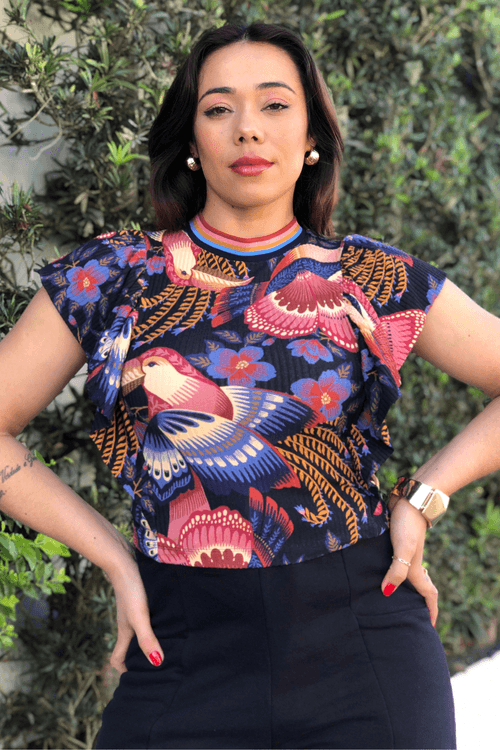 Blusa Cropped Borbotucanos Farm