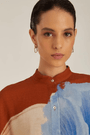 Camisa ampla gola padre georgia lilas