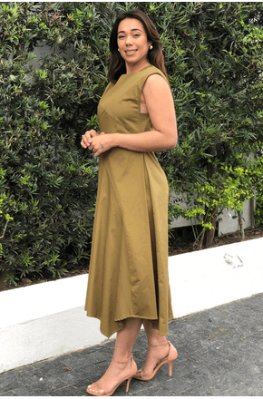 Vestido-recortes-ajustado-verde-olivia-Animale3