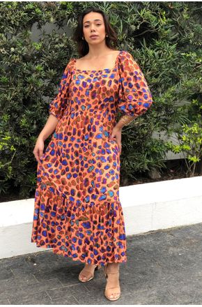 Vestido-manga-bufante-onca-Animale1