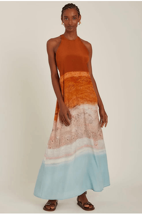 Vestido decote costas seda sinop Lenny Niemeyer