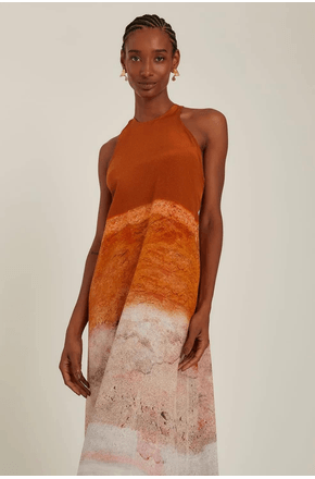 Vestido decote costas seda sinop Lenny Niemeyer