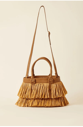 Bolsa franjas ráfia natural Lenny Niemeyer