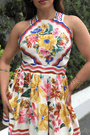 Vestido curto lenço floraline Farm