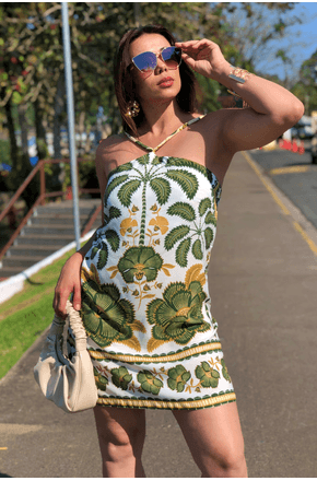 Vestido curto alcinha riad Farm