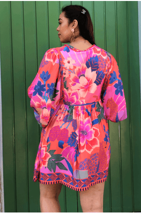 Vestido curto floresta florida Farm