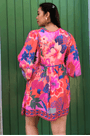 Vestido curto floresta florida Farm