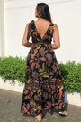 Vestido longo festa de caju Farm
