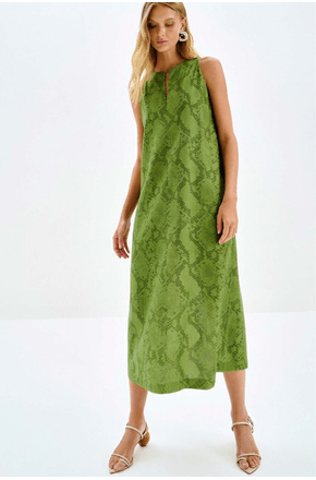 Vestido midi sem mangas Lez a Lez