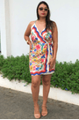 Vestido curto alcinha lenço floraline Farm