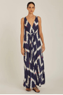 Vestido decote profundo chevron
