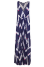 Vestido decote profundo chevron