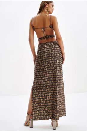Vestido Longo Leve Brilho e Cuts Lez A Lez