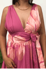 Vestido transpassado chita bella Farm