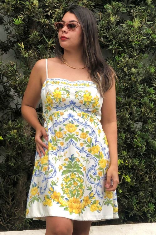Vestido Curto Alça Sicilia Farm