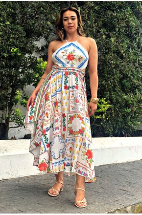 Vestido memórias de flor Farm