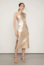 Vestido-de-couro-midi-champagne-Animale1