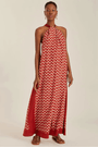 Vestido costas cavadas seda menorca Lenny Niemeyer