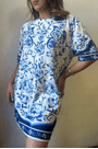 Vestido t-shirt jardim de porcelana Farm