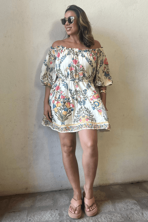 Vestido curto elisa Farm