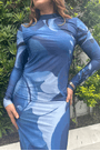 Vestido midi aquarela floral Farm