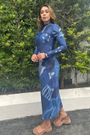 Vestido midi aquarela floral Farm