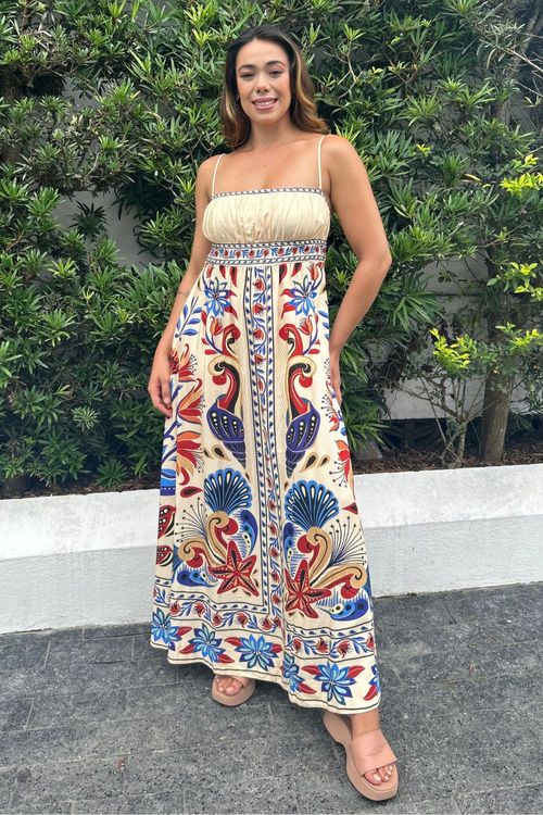 Vestido longo sonho de mar Farm