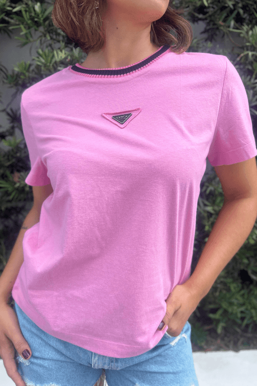 T-shirt manga curta pink Lança Perfume