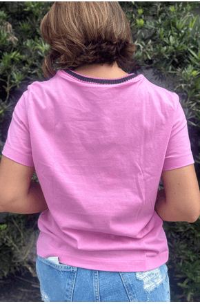 T-shirt manga curta pink Lança Perfume