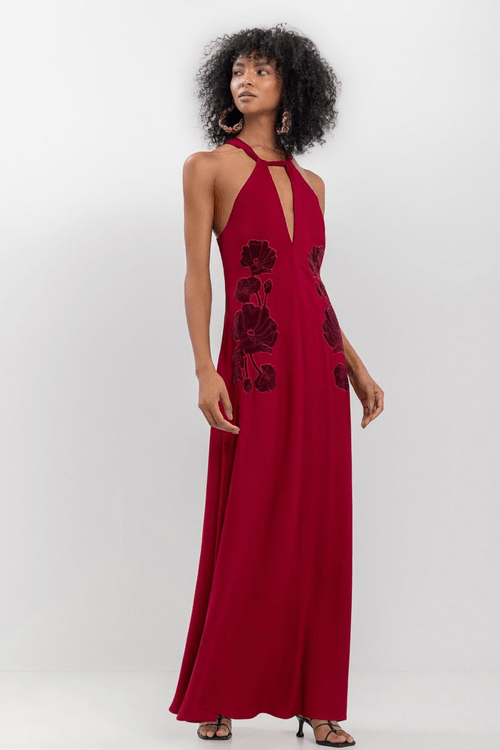 Vestido sem mangas vermelho Lez a Lez