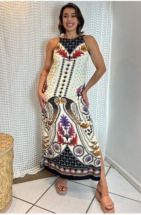 Vestido midi tapete de arara Farm